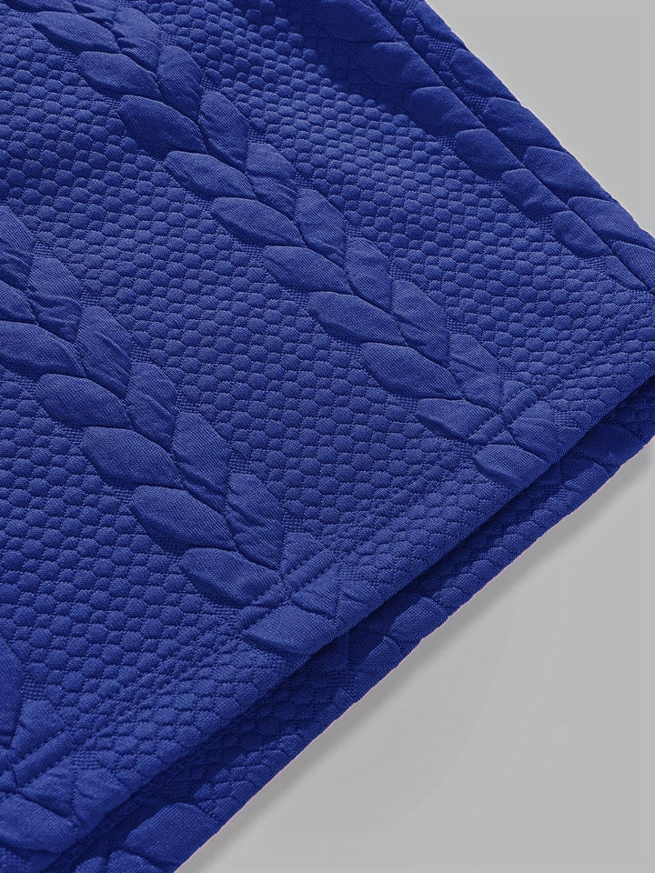 Textured Cable Knit T-Shirt and Shorts Set