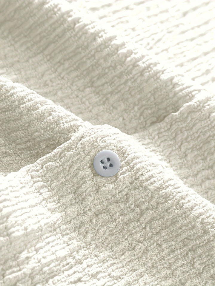 Textured Button-Up Shirt