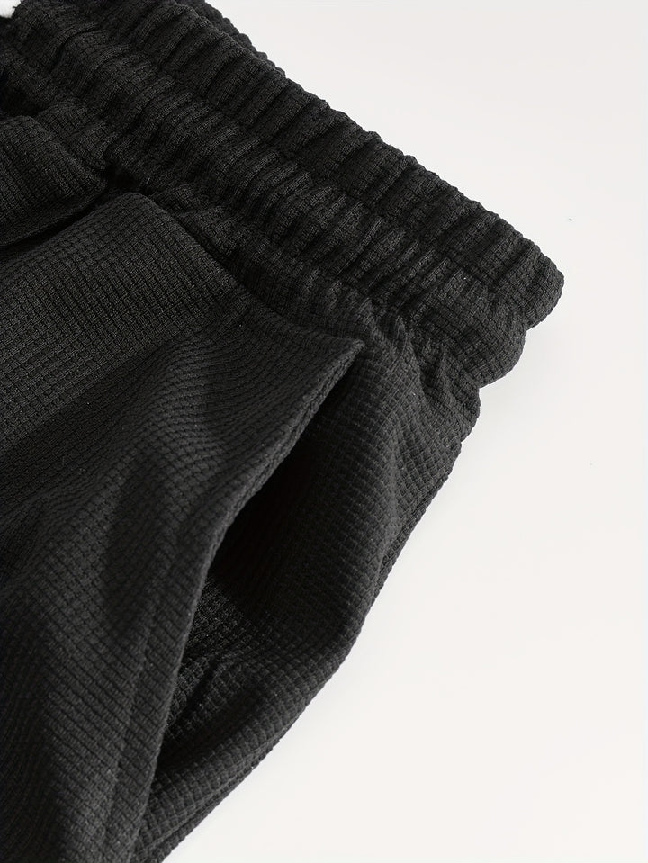 Textured Minimalist T-Shirt and Shorts Set