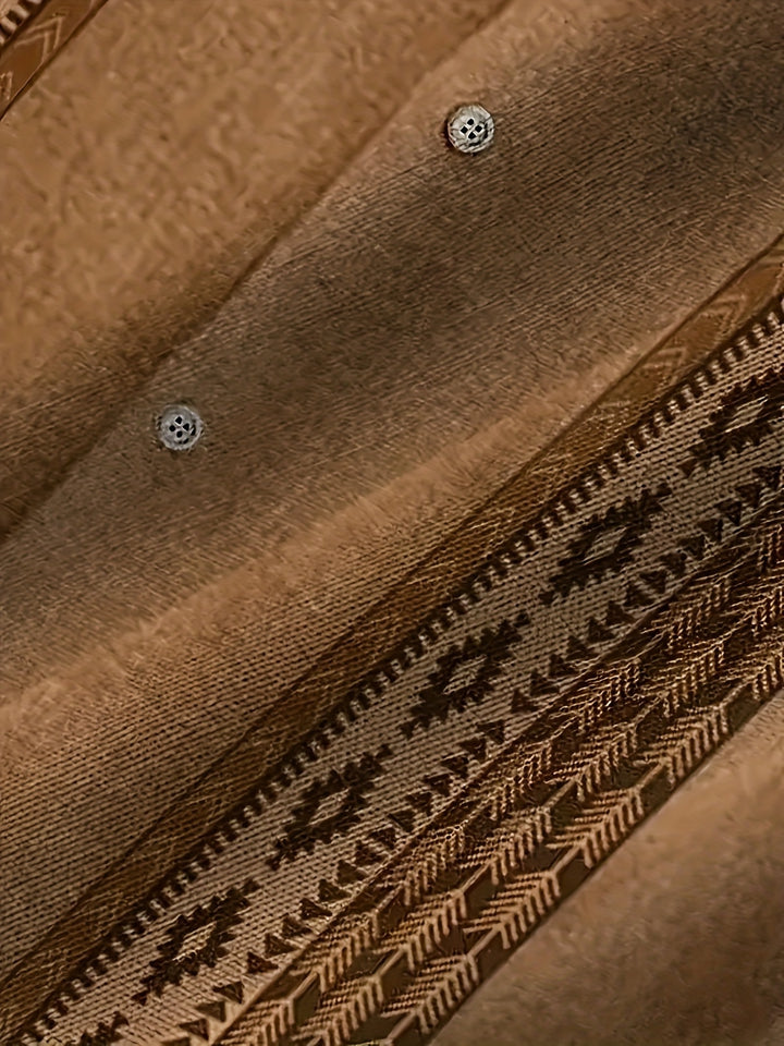 Geometric Pattern Beach Shirt