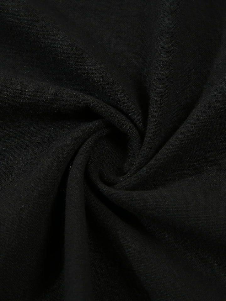 Textured Long Sleeve Henley Shirt