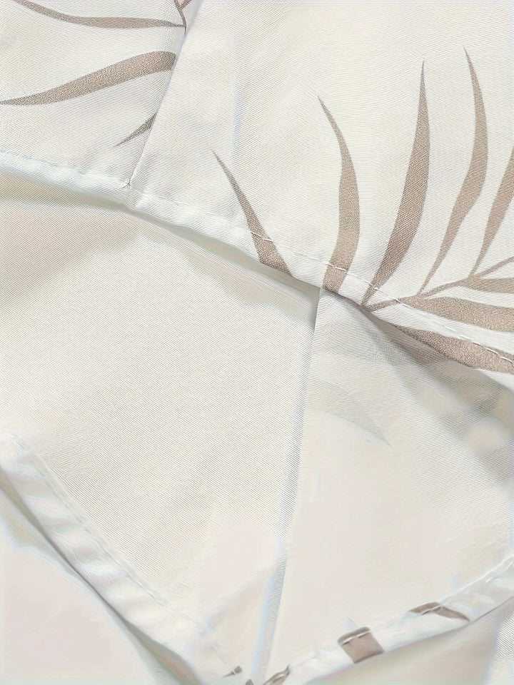 Tropical Printed Short Sleeve Shirt and Shorts Set