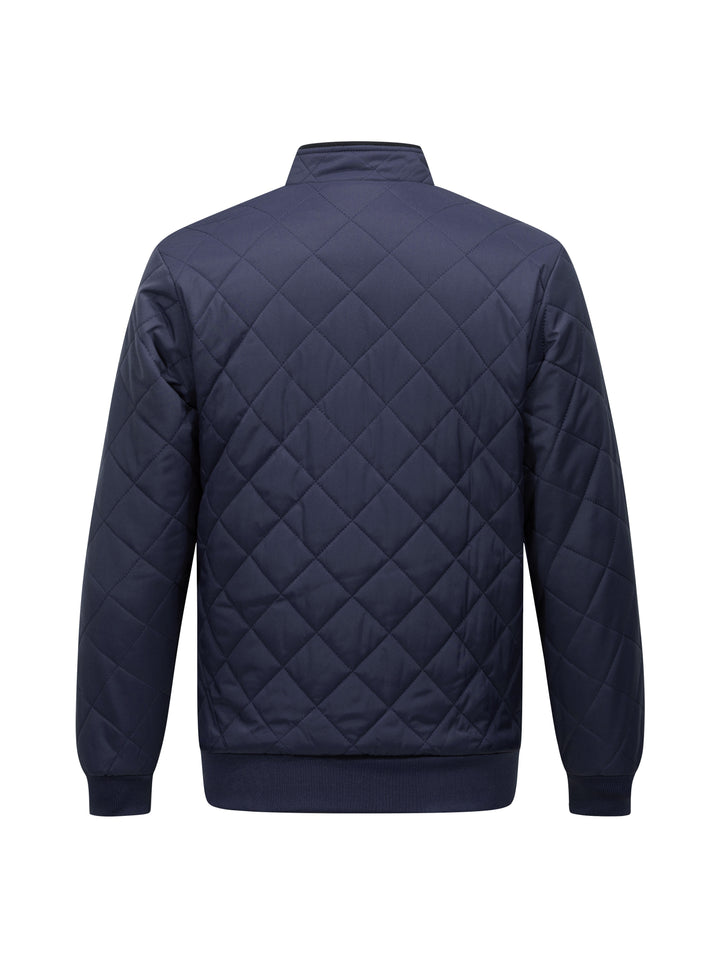 Quilted Fleece-Lined Bomber Jacket