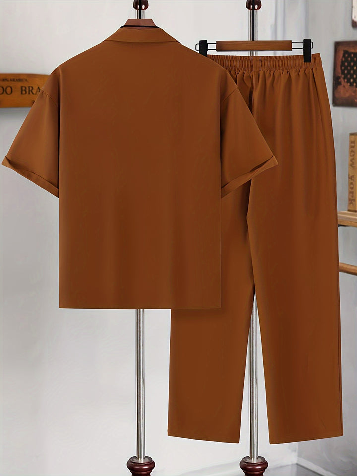 Relaxed Tailored Short Sleeve Shirt and Trousers Set