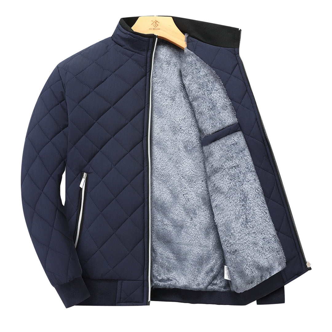 Quilted Fleece-Lined Bomber Jacket