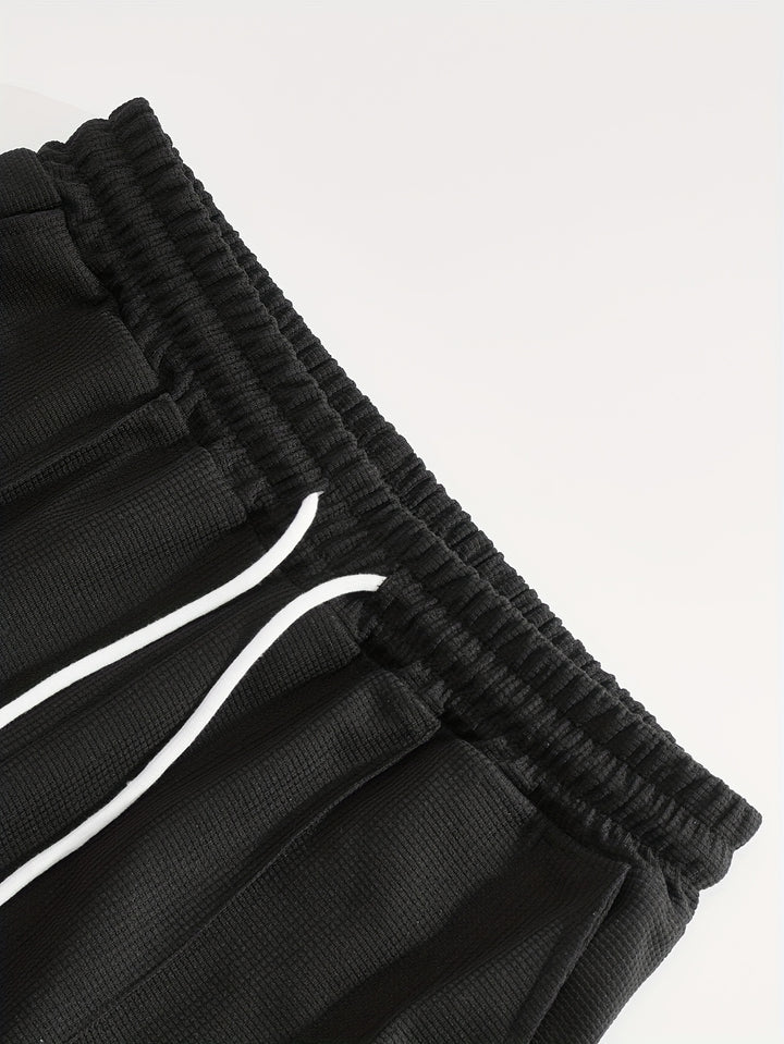 Textured Minimalist T-Shirt and Shorts Set