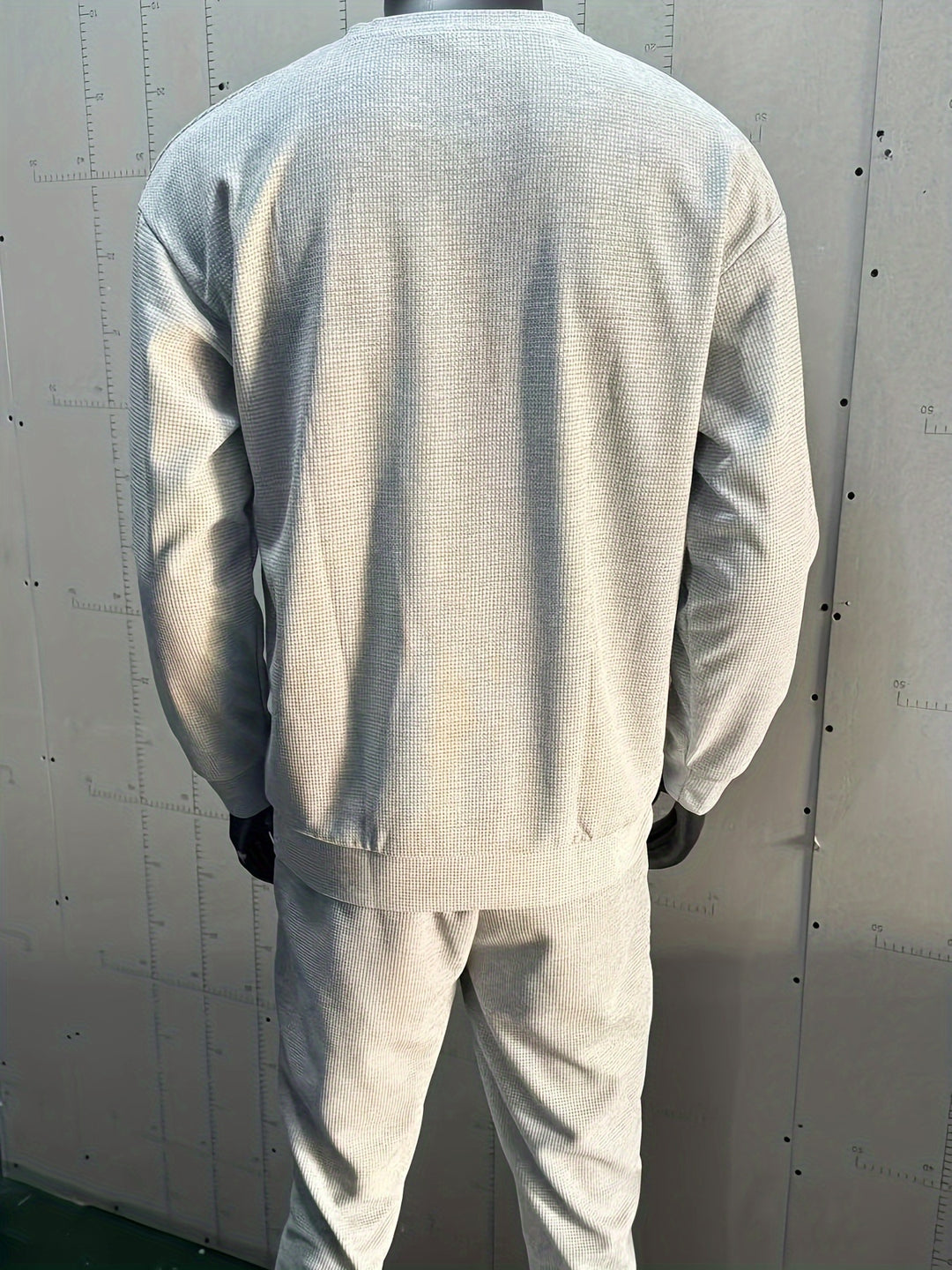 Textured Long Sleeve Top and Joggers Set