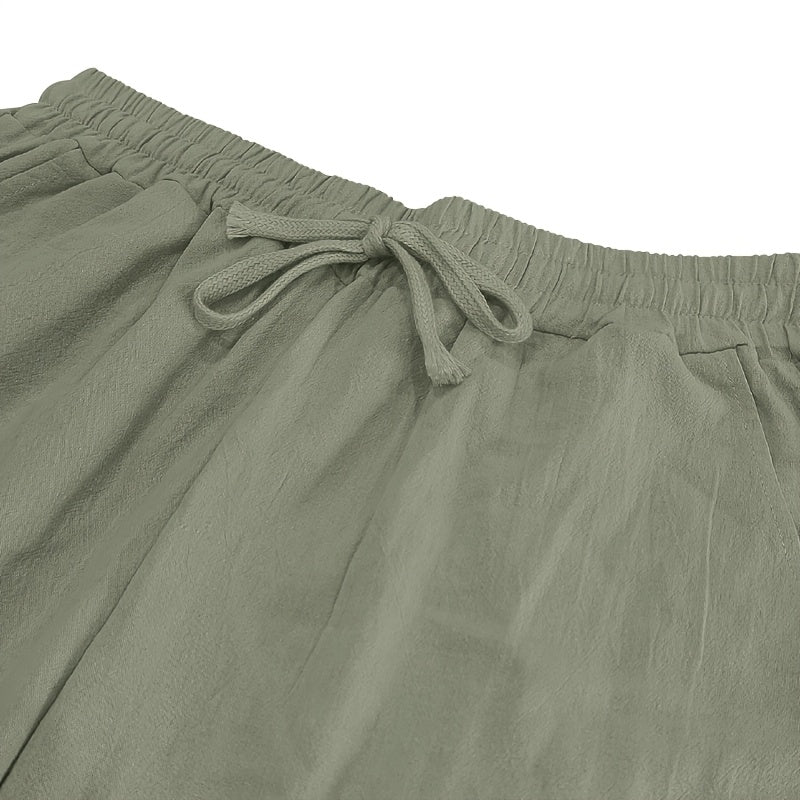 Linen Drawstring Pants